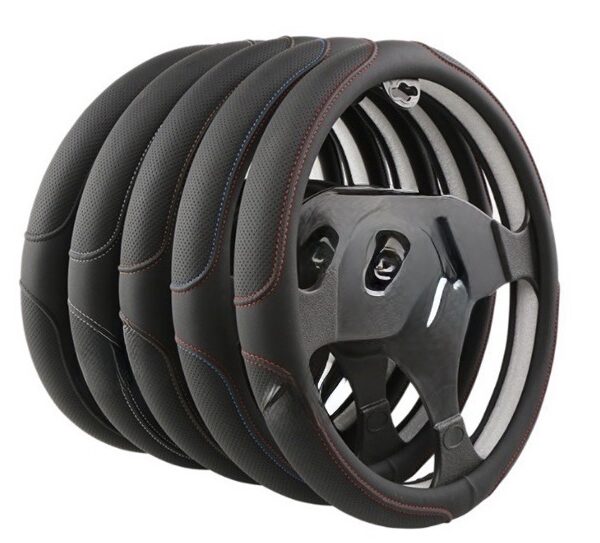 16284,6-Navlaka za volan "ROAD" siva/crvena  37/39CM